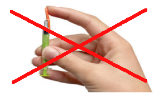 Advarsel mod brug af en finger til at låse sikkerhedsanordningen på Fragminsprøjte pga. risiko for stikskade.