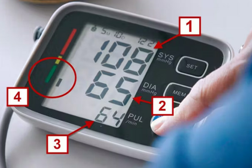 Billede af sk&aelig;rmen p&aring; m&aring;leapparatet