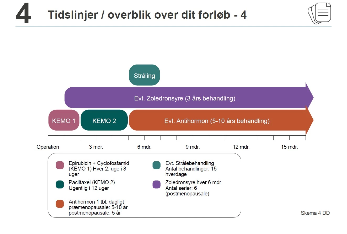 Oversigt over behandling til dig der følger skema 4DD