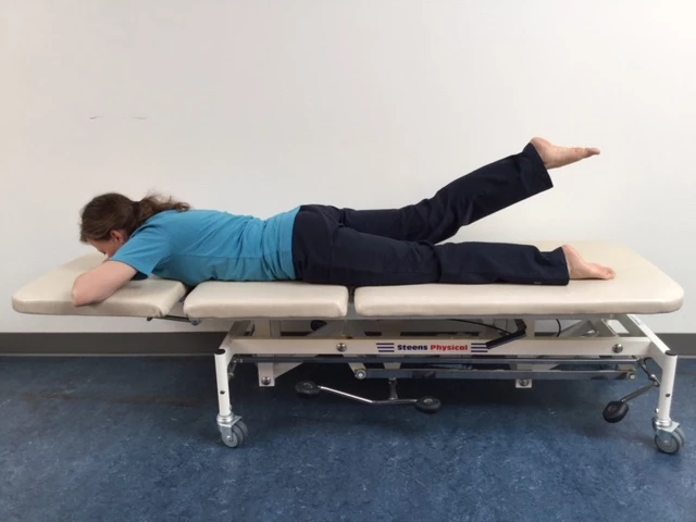 Maveliggende benløft